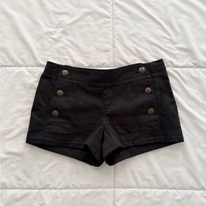 Talula black multi button mini short